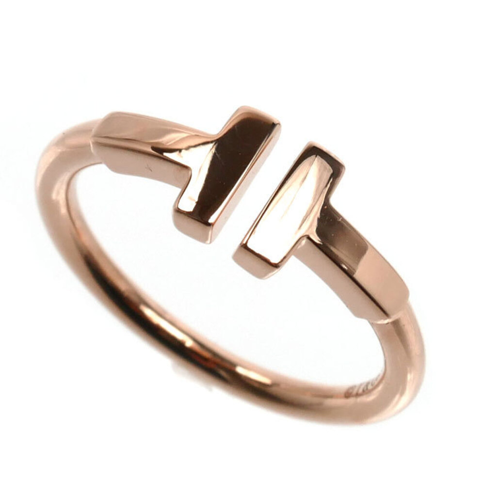 TIFFANY&Co. Tiffany 18KPG Pink Gold T Wire Ring (2.8g) Women's